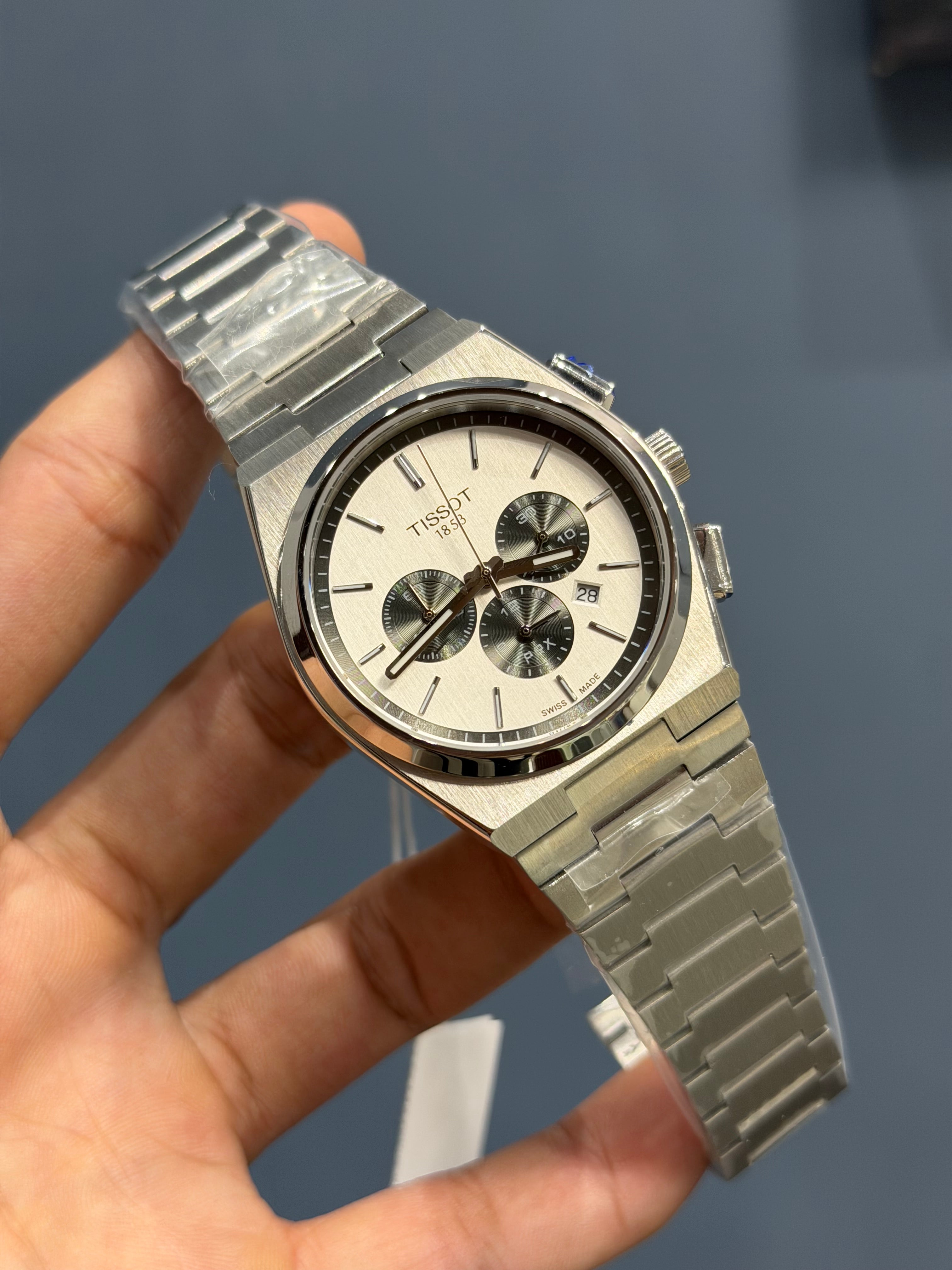 NEW COLLECTION CHRONO PRX SILVER WITH WHITE DIAL WATCH – Musa Watches