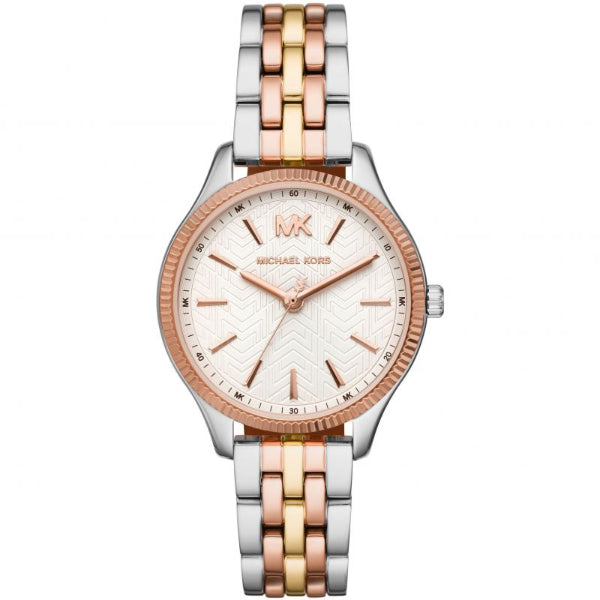 Michael Kors Lexington Two-tone Stainless Steel White Dial Quartz Watch for Ladies - MK-6642