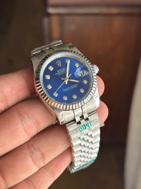 DATE JUST 36mm SILVER BLUE DIAL