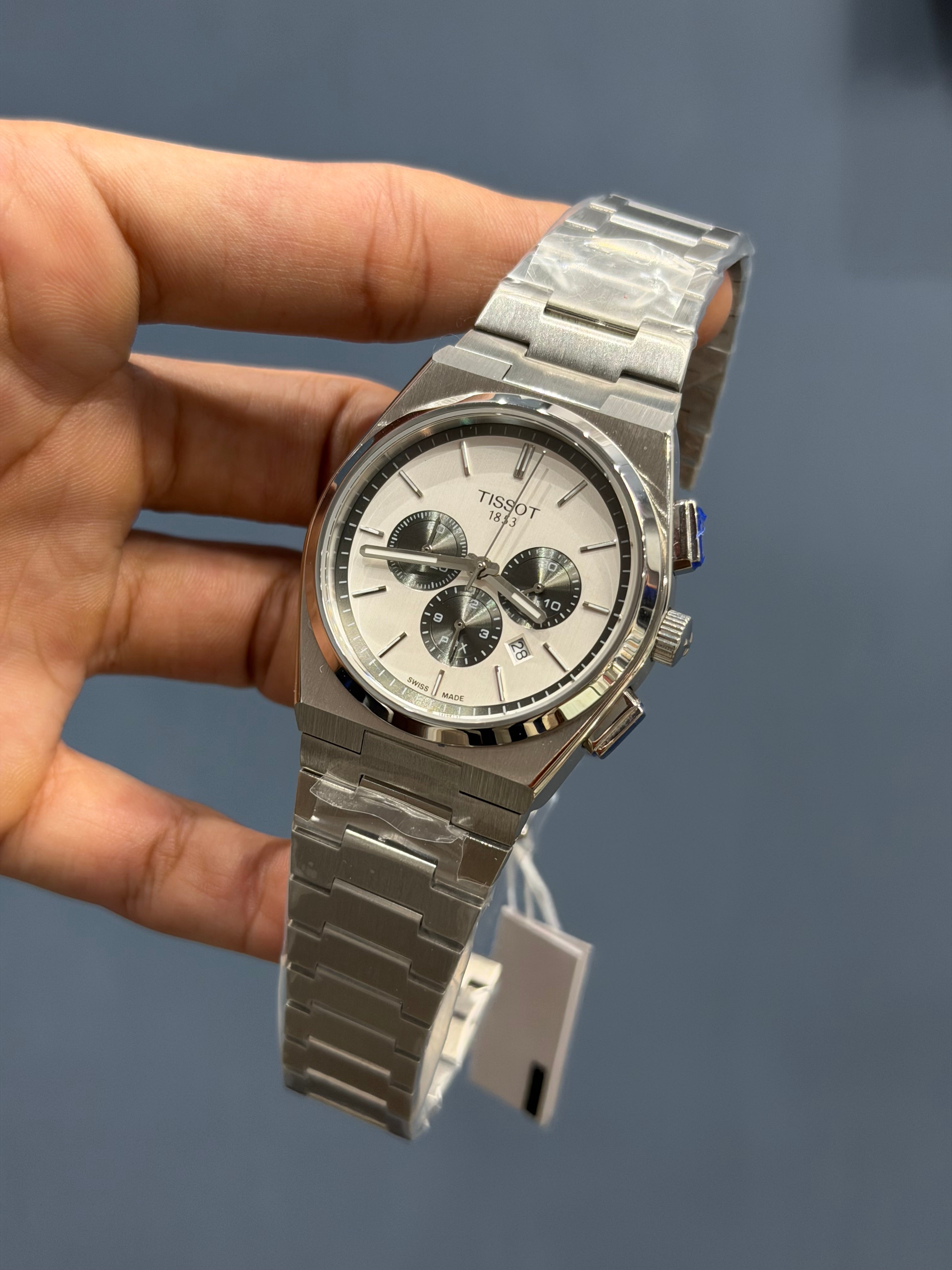 NEW COLLECTION CHRONO PRX SILVER WITH WHITE DIAL WATCH – Musa Watches