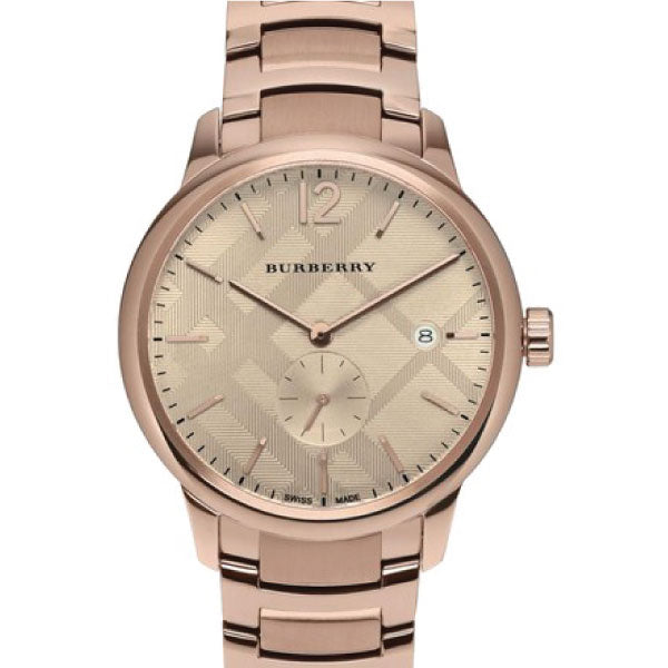 Burberry The Classic Rose gold Stainless Steel Rose Gold Dial Quartz Watch for Gents - BU10013