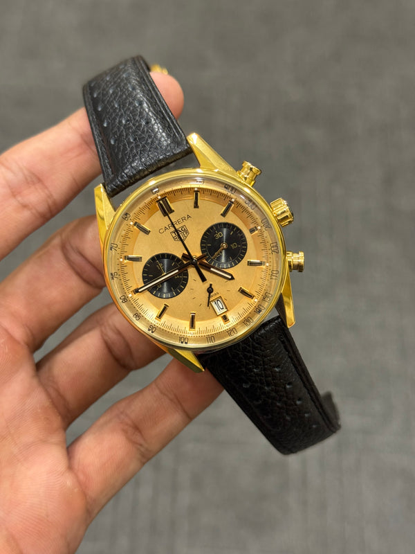 Tag heuer carrera Cronograph 39mm Golden dial 3N