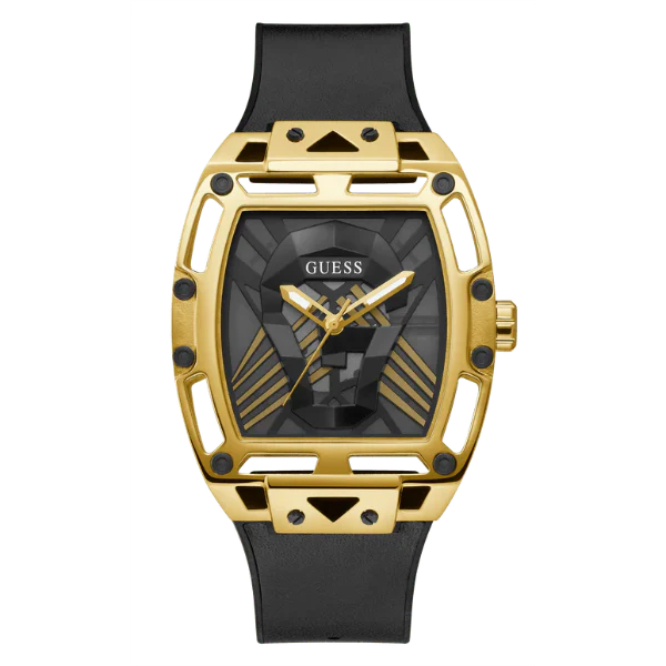 Guess Legend Black Silicone Strap Black Dial Quartz Watch for Gents - GW0500G1