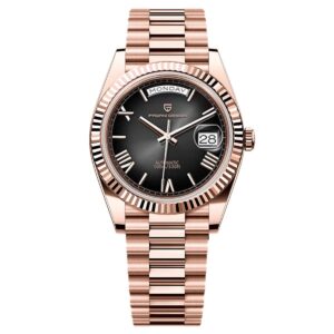 Pagani Design Rose Stainless Steel brown Dial Automatic Watch for Gents - PD1783
