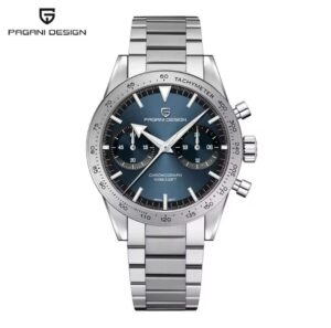 Pagani Design Silver Stainless Steel Blue Dial Chronograph Quartz Watch for Gents – Pagani PD1766