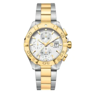 Tag Heuer Aquaracer Calibre 16 Two-tone Stainless Steel Silver Dial Automatic Watch for Gents - CAY2121BB0923