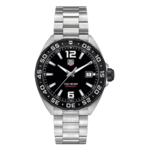 Tag Heuer Formula 1 Silver Stainless Steel Black Dial Quartz Watch for Gents - WAZ1110BA0875