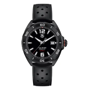 Tag Heuer Formula 1 Black Rubber Black Dial Automatic Watch for Gents - WAZ2115FT8023