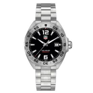 Tag Heuer Formula 1 Silver Stainless Steel Black Dial Quartz Watch for Gents - WAZ1112BA0875