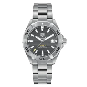 Tag Heuer Aquaracer Calibre 5 Silver Stainless Steel Grey Dial Automatic Watch for Gents - WBD2113.BA0928