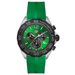 Tag Heuer Formula 1 Green Silicone Strap Green Dial Chronograph Quartz Watch for Gents - CAZ101AP.FT8056