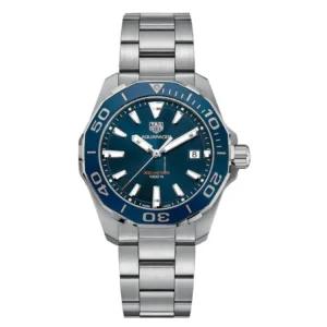 Tag Heuer Aquaracer Silver Stainless Steel Blue Dial Quartz Watch for Gents - WAY111CBA0928