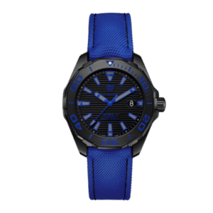 Tag Heuer Aquaracer Calibre 5 Blue Nylon Strap Black Dial Automatic Watch For Gents - WAY208B.FC6382