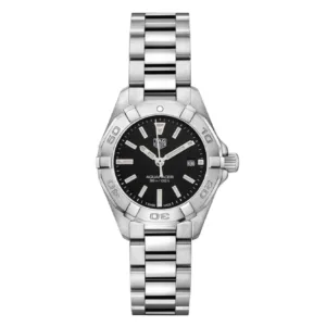 Tag Heuer Aquaracer Silver Stainless Steel Black Dial Quartz Watch for Ladies- WBD1410.BA0741