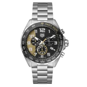 Tag Heuer Formula 1 Indy 500 Silver Stainless Steel Black Dial Chronograph Quartz Watch for Gents - CAZ101AU.BA0842