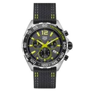 Tag Heuer Formula 1 Black Nylon Strap Grey Dial Chronograph Quartz Watch for Gents - CAZ101AG.FC8304