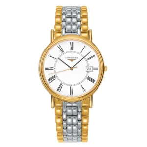Longines La Grande Classique Présence Two-tone Stainless Steel White Dial Quartz Watch for Gents - L4.790.2.11.7