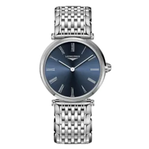 Longines La Grande Classique Silver Stainless Steel Blue Dial Quartz Watch for Ladies - L4.512.4.94.6