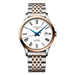 Longines PrimaLuna Two-tone Stainless Steel White Dial Automatic Watch for Gents - L2.821.5.11.7