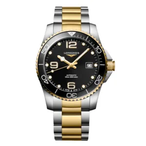 Longines HydroConquest Two-tone Stainless Steel Black Dial Automatic Watch for Gents - L3.781.3.56.7