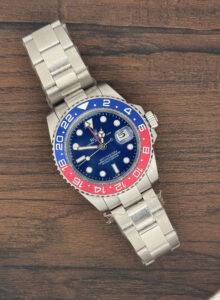GMT 40 SILVER WITH BLUE DIAL PEPSI BEZEL ZR FACTORY